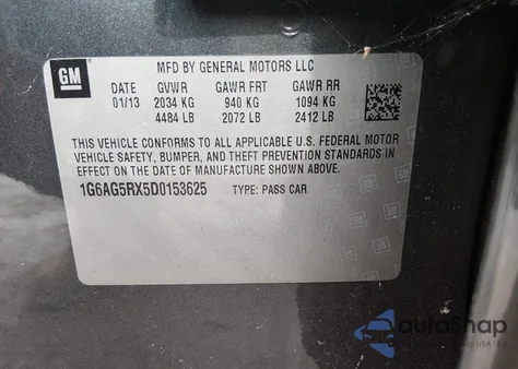 2013 Cadillac Ats Standard z USA, uszkodzony, nr VIN 1G6AG5RX5D0153625